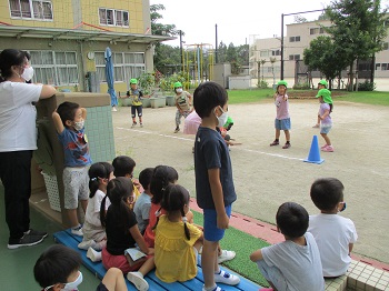 写真:年長組　運動会に向けて3