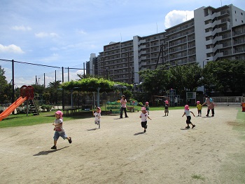 写真:年少組　運動会に向けて1