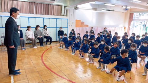 写真:2学期終業式(全園児)1