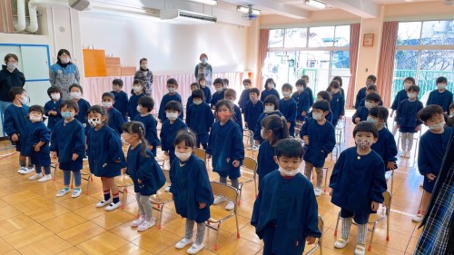 写真:2学期終業式(全園児)2