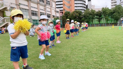 写真:運動会校庭練習(全園児)3