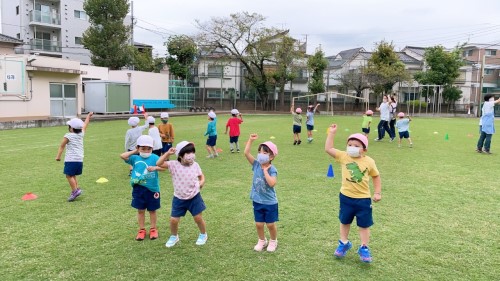 写真:運動会校庭練習(全園児)6