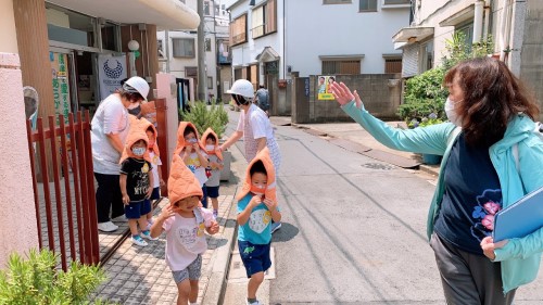 写真:避難訓練(全園児)2