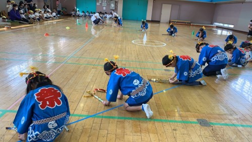 写真:明日は運動会(年長組)12