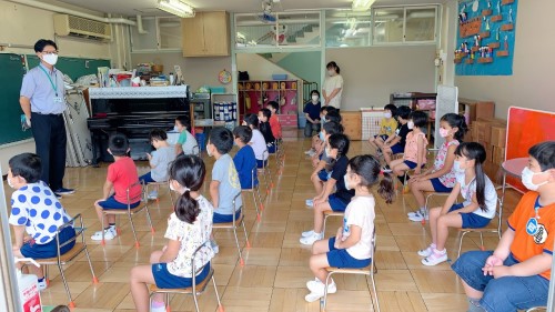 写真:2学期始業式(全園児)3