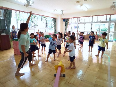 写真:2019年7月5日　年長組／園内研究保育1