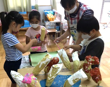 写真:夏の子ども祭り準備1