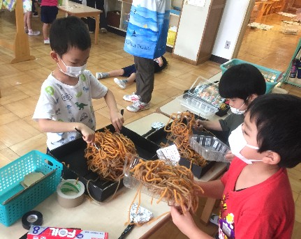 写真:屋台ごっこ