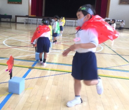 写真:運動会予行練習