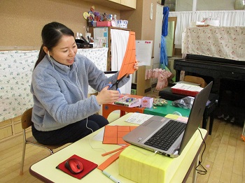 写真:2月2日オンラインようちえん2