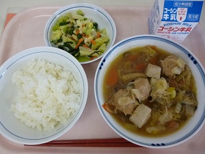 写真:2月14日の給食