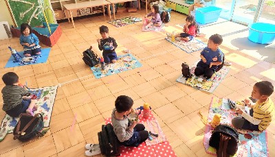 写真:1月13日 3歳もも組 三学期が始まって