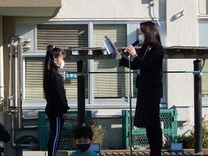 写真:調べる学習コンクール表彰の様子