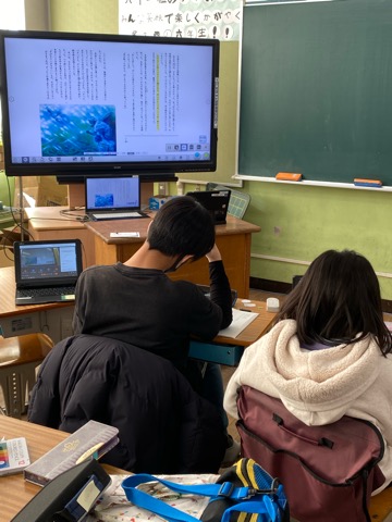 写真:授業配信の様子