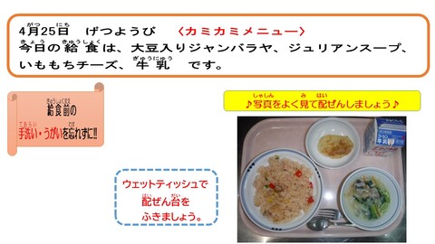 令和4年4月25日給食