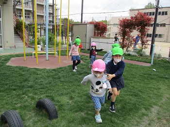 安全指導園庭