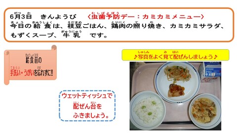 令和4年6月3日給食