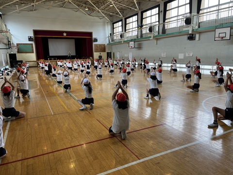 運動会　エイサー練習1