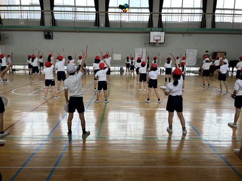 運動会　エイサー練習3