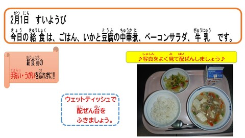 令和5年2月1日給食