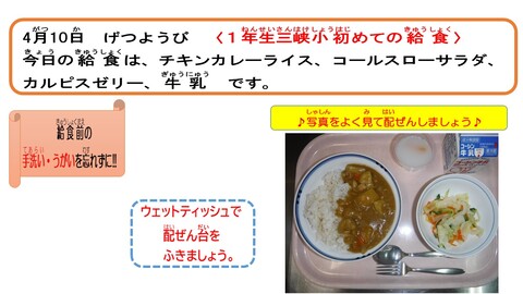 令和5年4月10日給食