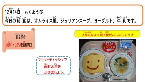 令和5年12月14日給食