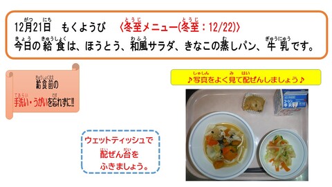 令和5年12月21日給食