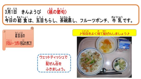 令和6年3月1日給食