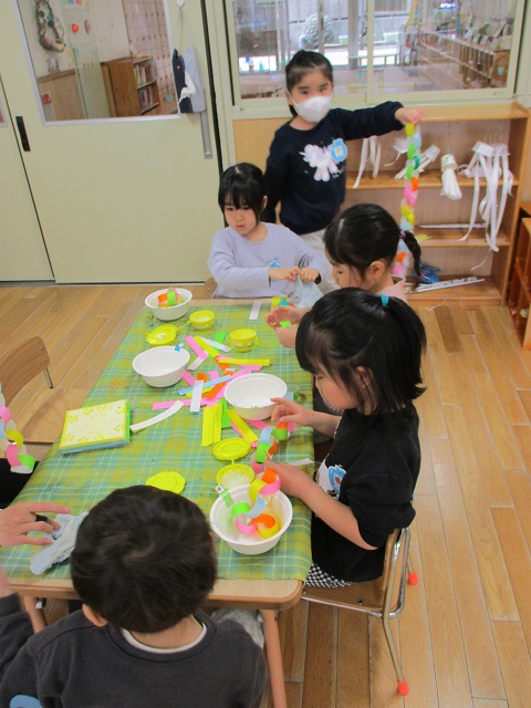 おわかれ会準備(4歳児)