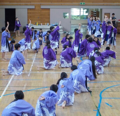 運動会に向けてソーラン節練習2
