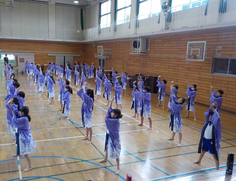 運動会に向けてソーラン節練習1