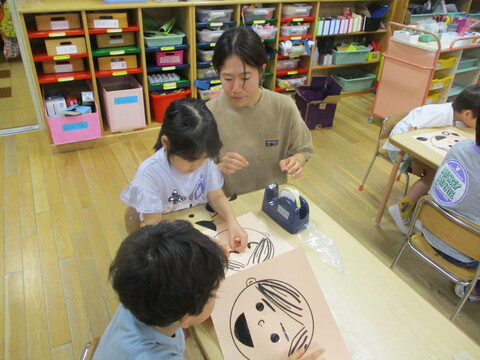 顔パズル制作中