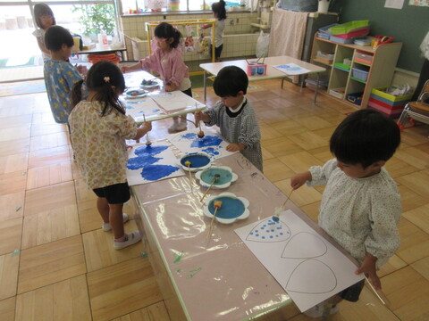雨つぶの制作
