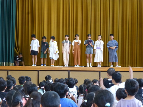 集会委員の願いは「楽しい集会を行い、みんなを笑顔にすること。」だそうです。