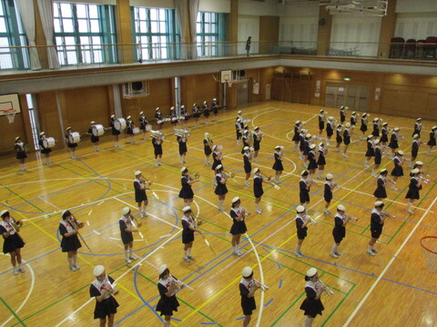 マーチングバンドドリル集会