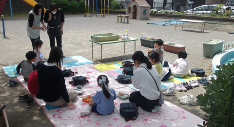 お花見給食