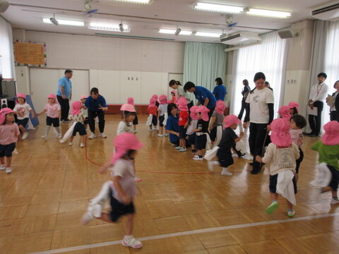 タオル遊び続き
